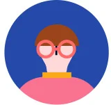 안경 착용한 사람 아이콘