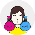 뜨거운 차가운 찜질 아이콘