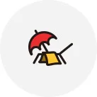 해변우산 아이콘